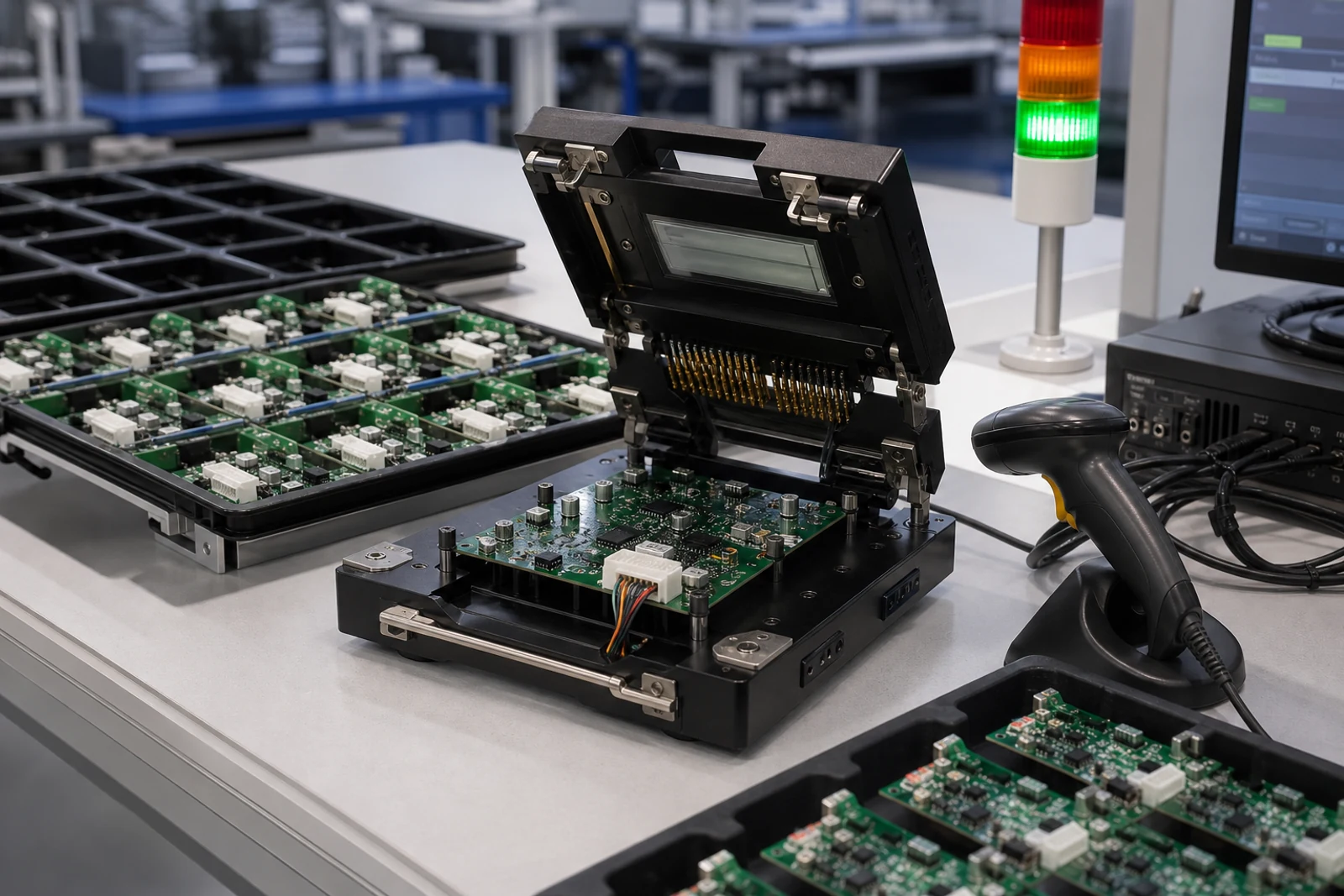 Production end-of-line testing